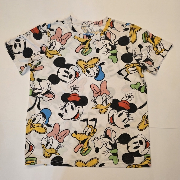 Disney Mickey & Friends All-Over Print Short Sleeve T-Shirt Youth Large L - Picture 2 of 4